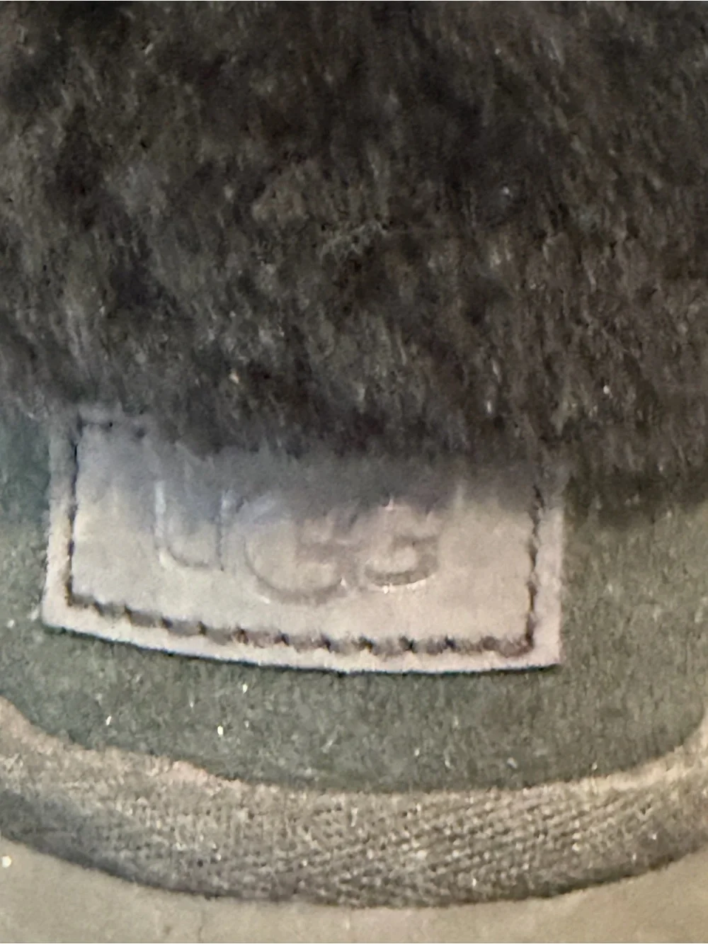 UGG Women's Black Short Suede Shearling Slippers